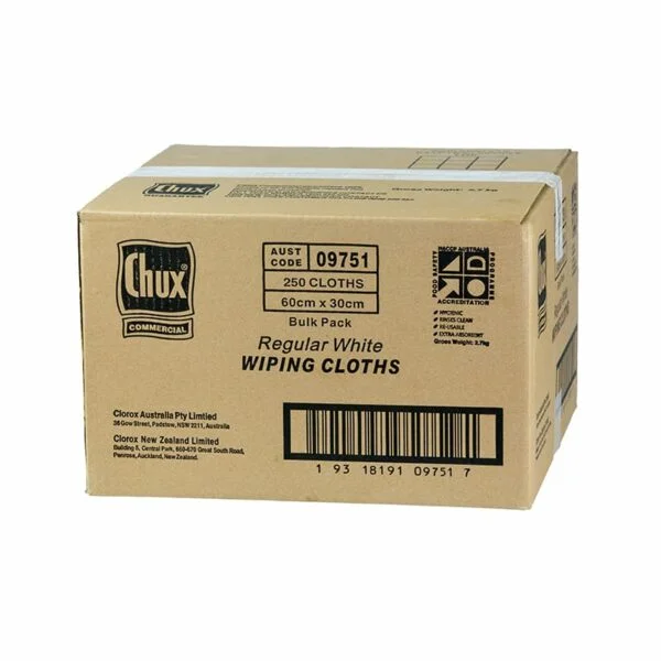 Chux® Wiping Cloths White HACCP Box 250