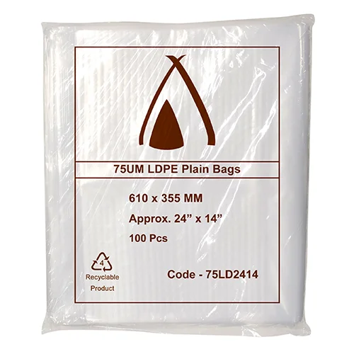 HTP 75 Micron Clear LDPE Bags - Image 2