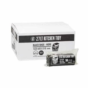 Austar 27L Black Med Kitchen Tidy Liner HDPE - BK27LT/M