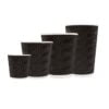 HTP Charcoal Wave Embossed Coffee Cups