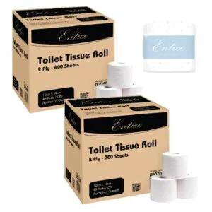 Entice Toilet Tissue Rolls - 400 & 700 Sheets
