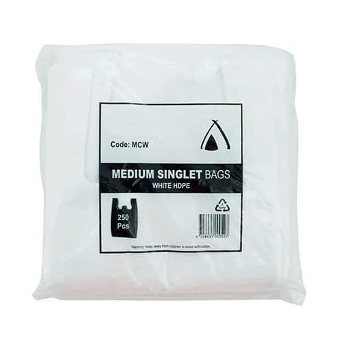 HTP White HDPE Singlet Shopping Bags - Image 3