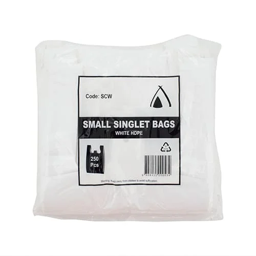 HTP White HDPE Singlet Shopping Bags - Image 2