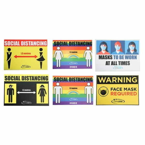 Cleanstar Social Distancing Wall Signs