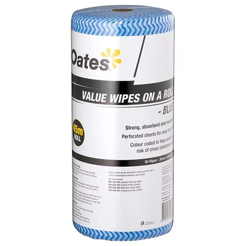 Oates Value Wipes on a Roll (Blue)