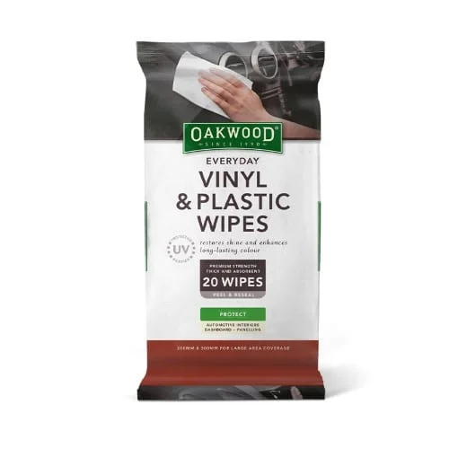 Oakwood Vinyl & Plastic Wipes - 20pk