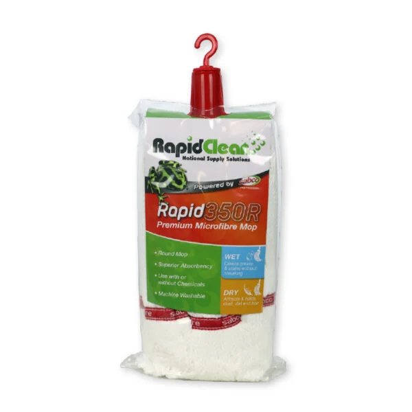 RapidClean Rapid350 Premium Microfibre Round Mops 350g - Image 2