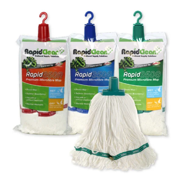 RapidClean Rapid350 Premium Microfibre Round Mops 350g