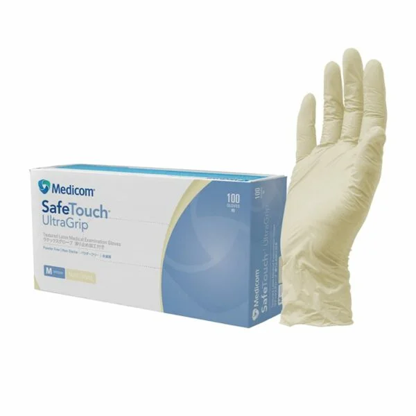 SafeTouch® Ultragrip Textured Latex Medical Gloves PF - Image 2