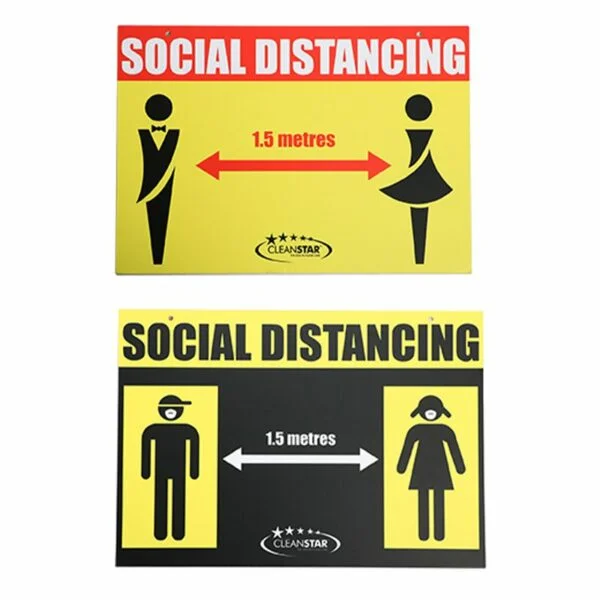 Cleanstar Social Distancing Wall Signs - Image 2