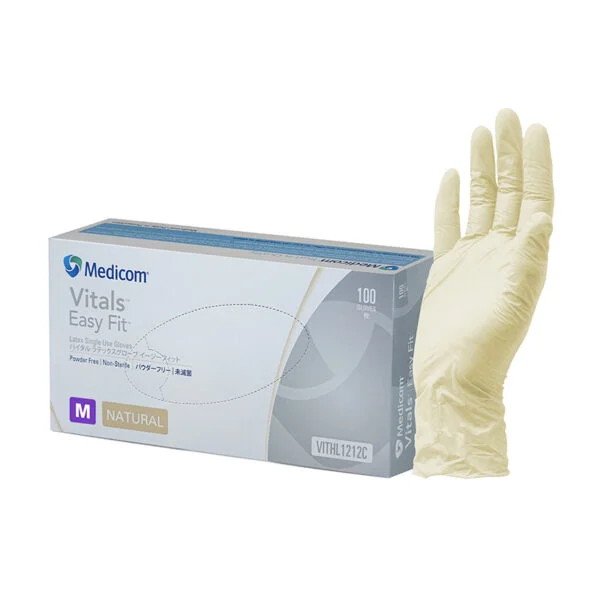 Vitals Easy Fit Latex Powder Free Gloves
