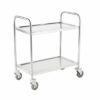Vogue Stainless Steel 2 Tier Clearing Trolley