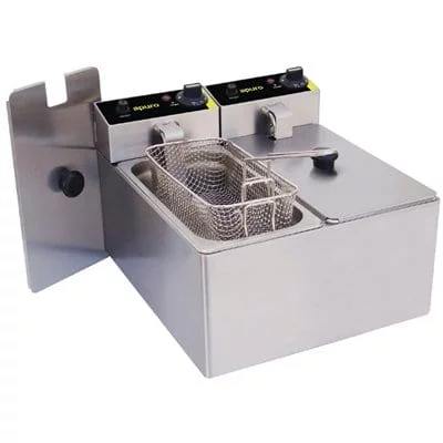 Apuro Twin Tank Twin Basket Countertop Electric Fryer 2 x 2kW