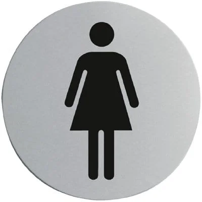 Stainless Steel Door Sign - Ladies
